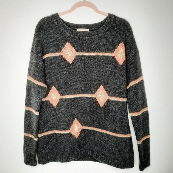 Gat Rimon Gray Diamond Blake Oversized Merino Wool Sweater 2 - Picture 1 of 6